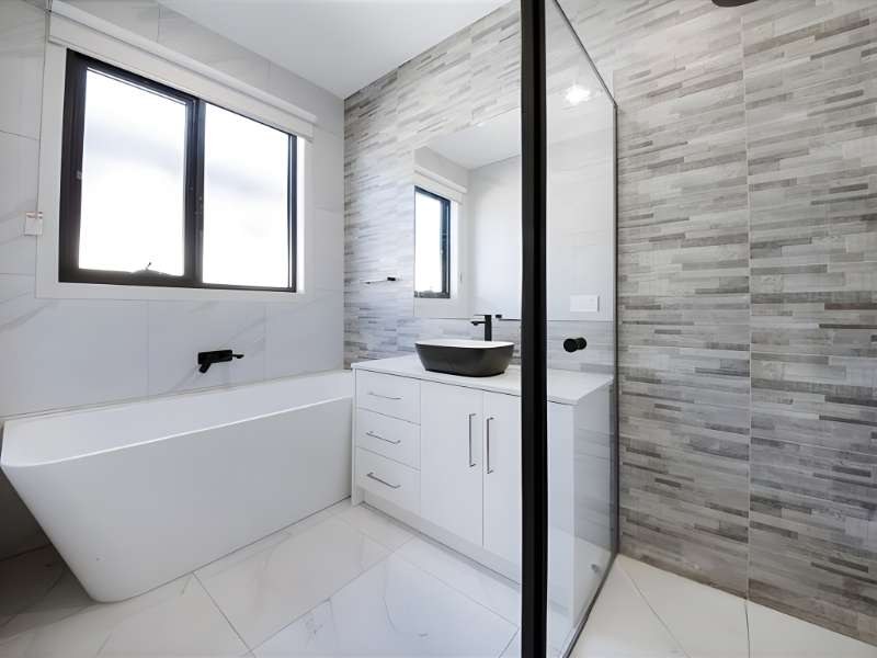 Bathroom with freestanding bath – 13 Cornflower Street, Pakenham