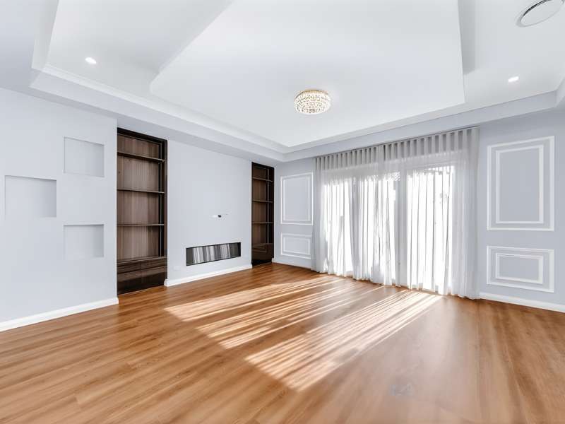 Living area with timber floors – 206 Primrose Avenue, Officer